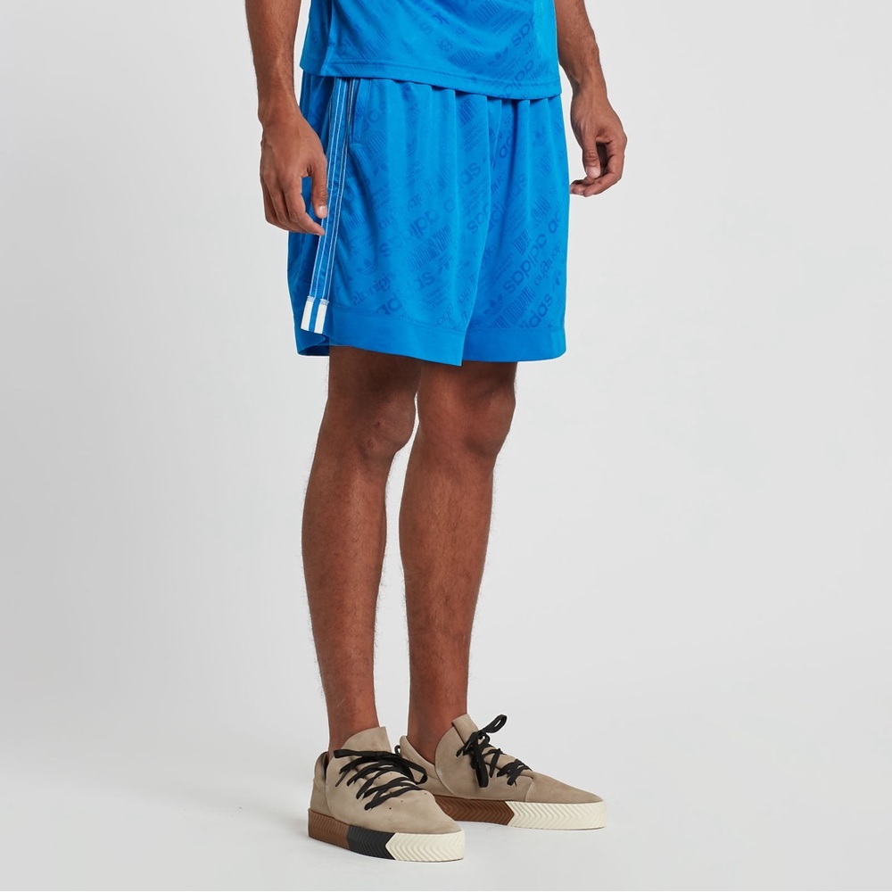Alexander Wang Adidas Soccer Shorts Blue Mens 7” Sz Small Men’s